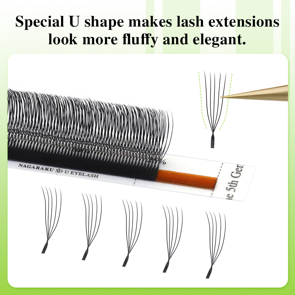 NAGARAKU Rzęsy w kształcie lit – Eyelash Extension Human Hair recenzja i cena